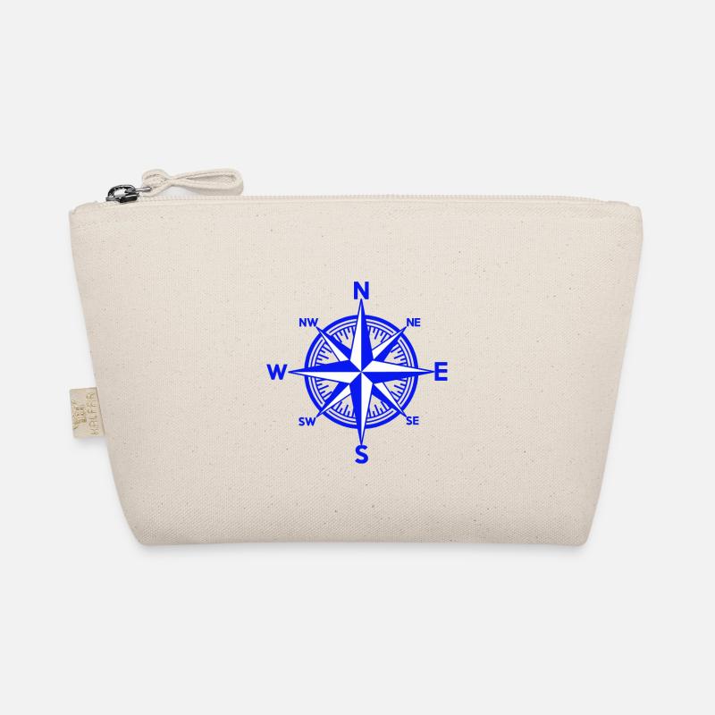 Nautik Windrose Seefahrt Schiff Navigation Maritim Bio-Täschchen