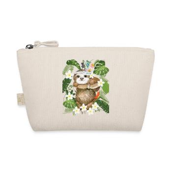 Hippie Sloth Jungle Frangipani Australia - Organic Pouch - nature - Front