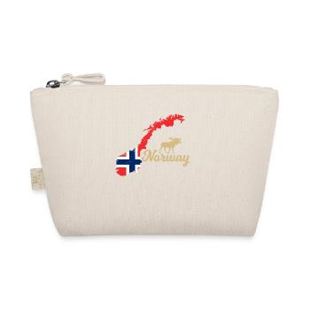 Norwegen Tour Geschenk elch flagge angel - Bio-Täschchen - Natur - Vorne