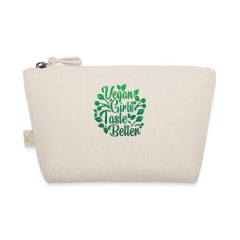You Taste Better Gift I Funny Vegan Leaves graphic - Organic Pouch - nature - Front