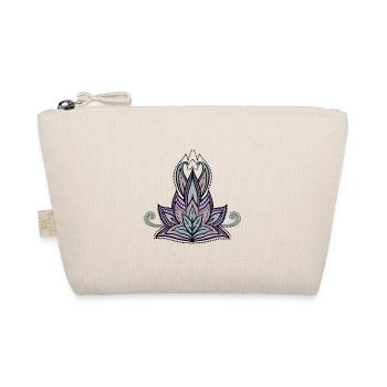 Abstraktes dekoratives Blumenmuster, Mandala - Bio-Täschchen - Natur - Vorne