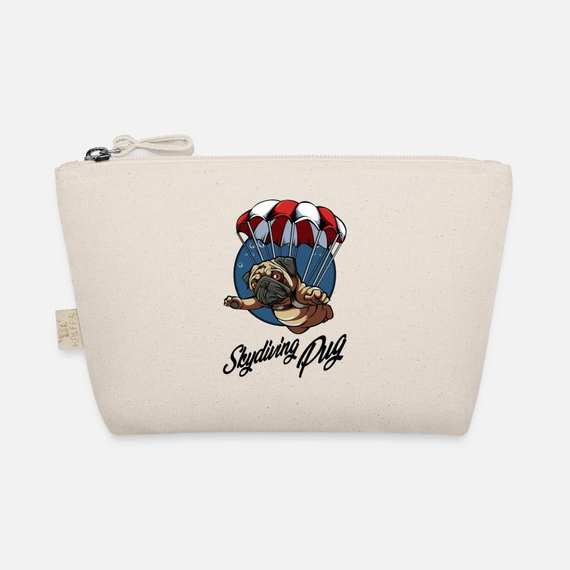 Skydiving pug dog lover gift Organic Pouch