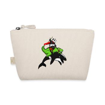 Ours de panda de dinosaure T-Rex chevauchant une baleine orque - Trousse biologique - nature - Devant