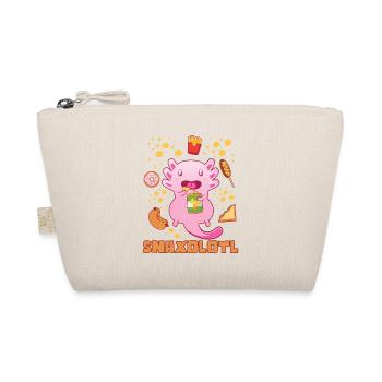 Snaxolotl I Funny Kawaii Axolotl Snack Aquarium - Organic Pouch - nature - Front