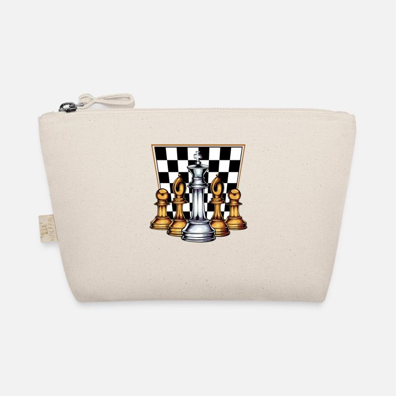 King Lady Runner Tower Springer Bauer Chessboard Organic Pouch