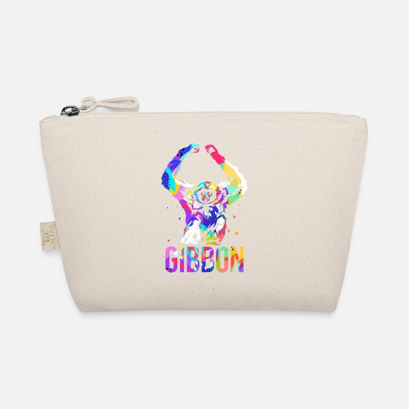 Gibbon Polygon Geschenk Bio-Täschchen