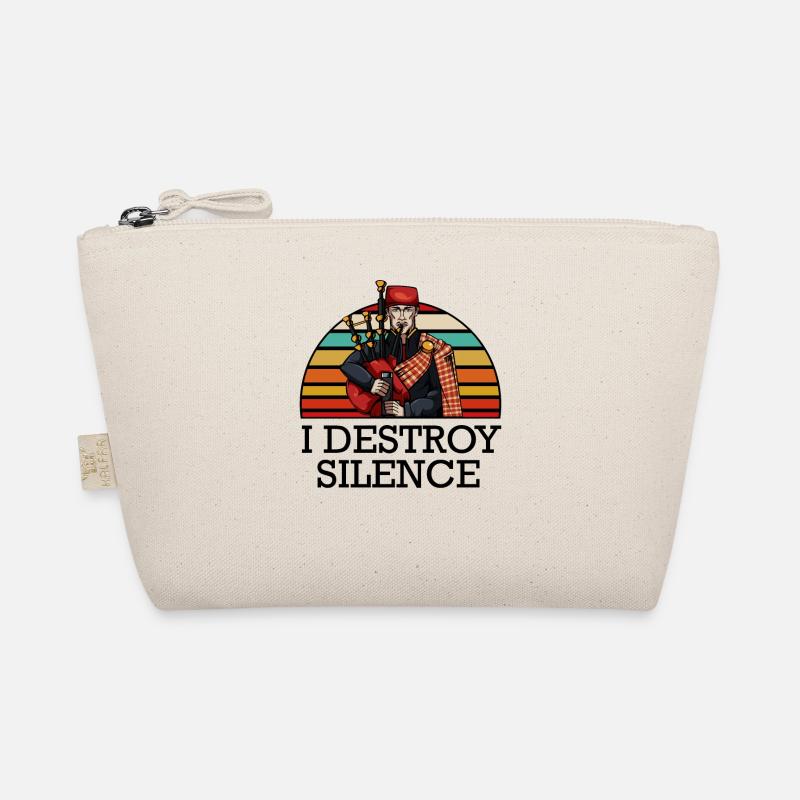 I Destroy Silence | Dudelsack Sackpfeife Geschenk Bio-Täschchen