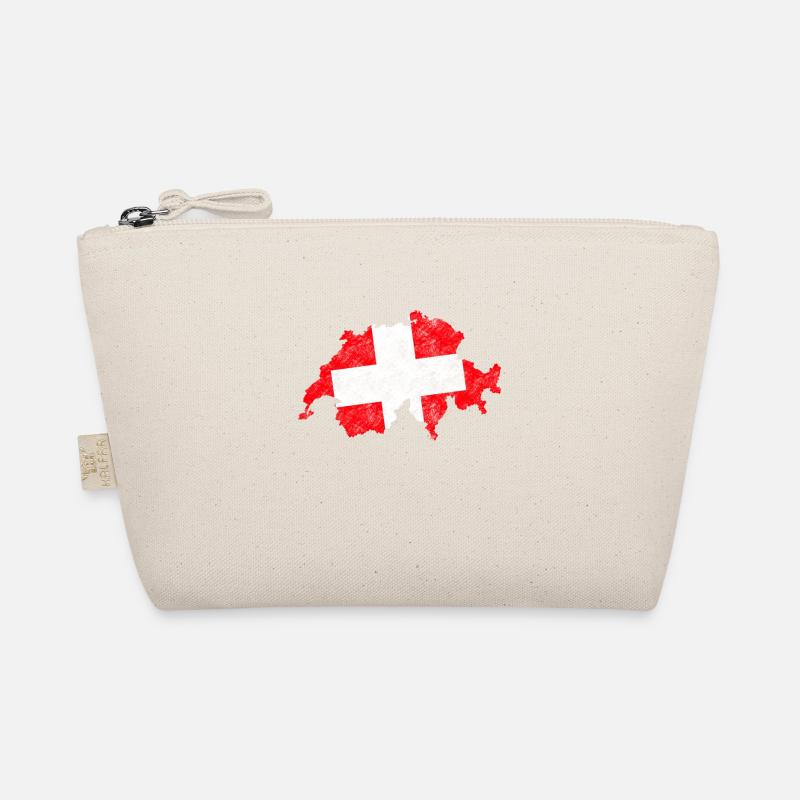 Schweiz Retro - Bio-Täschchen - Natur