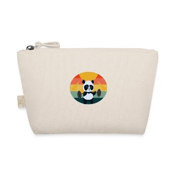 Panda Sunset Weight Lifting - Bio-Täschchen - Natur - Vorne