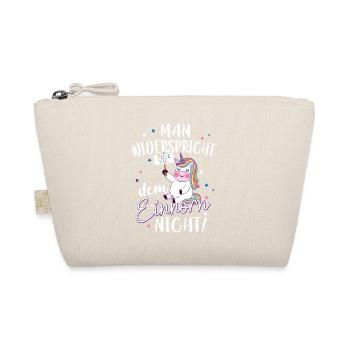 Einhorn Unicorn Spruch Fuck You - Bio-Täschchen - Natur - Vorne