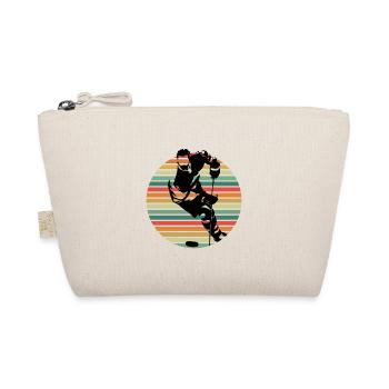 Retro Vintage Eishockey Geschenk Shirt - Bio-Täschchen - Natur - Vorne