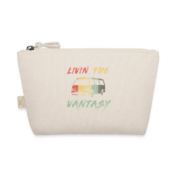 Retro Campervan Vintage Caravan Camping Van - Organic Pouch - nature - Front