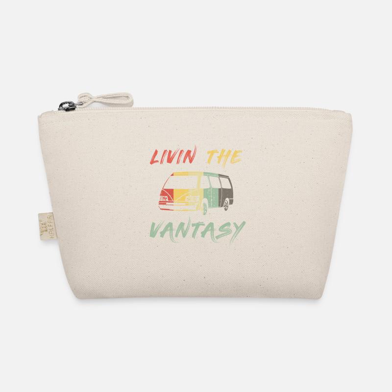 Retro Campervan Vintage Caravan Camping Van Organic Pouch