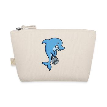 Gewichtheber-Delfin - Bio-Täschchen - Natur - Vorne