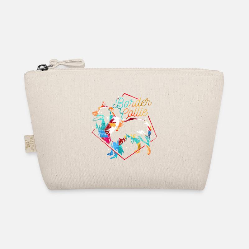 Border collie polygon Organic Pouch