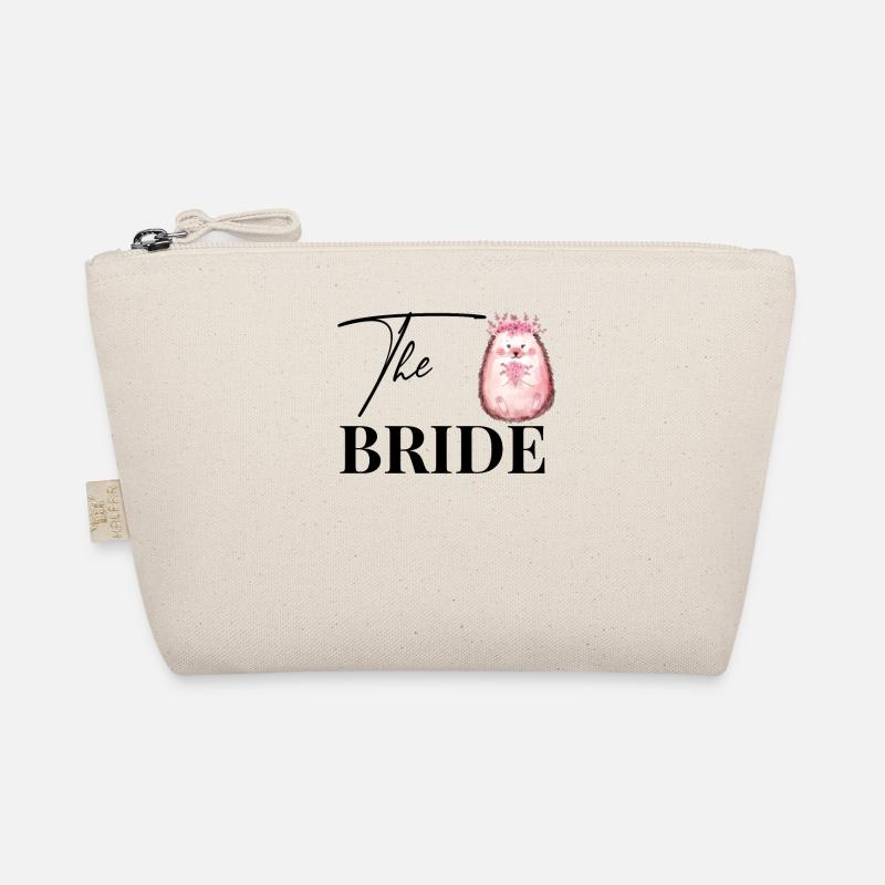 Bride Braut Igel Hochzeit JGA Junggesellenabschied - Bio-Täschchen - Natur