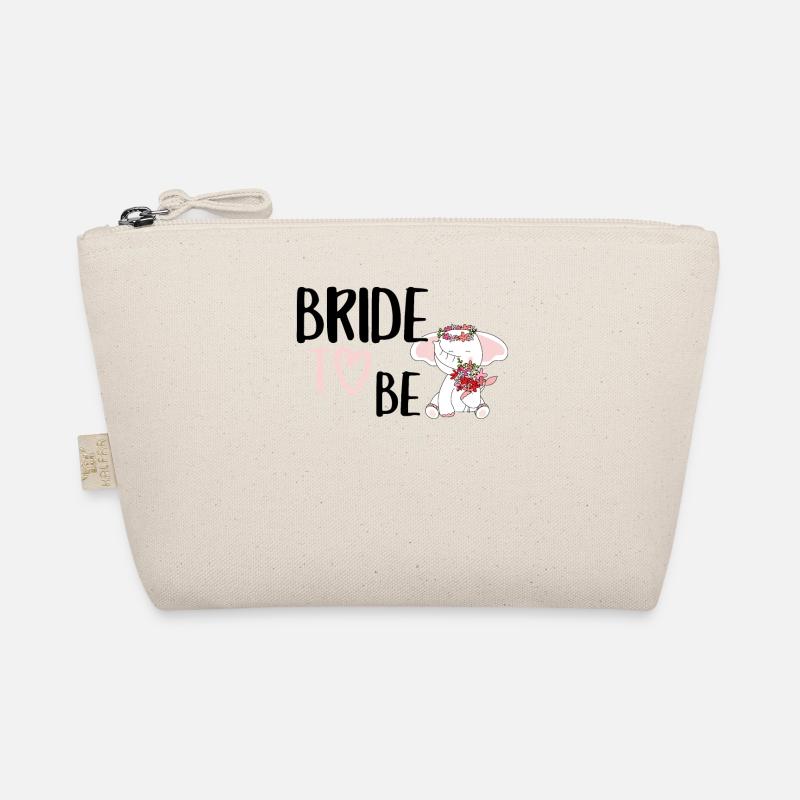 Bride to be Elefant Braut JGA Hochzeit - Bio-Täschchen - Natur