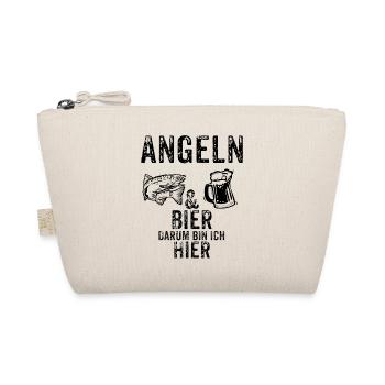 Angeln und Bier - Bio-Täschchen - Natur - Vorne