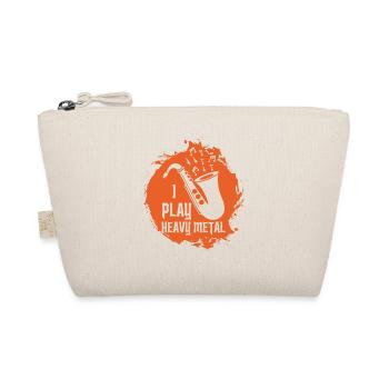 Saxophone Heavy Metal Band Musician Music Saxo - Organic Pouch - nature - Front