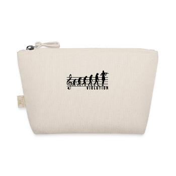 Violinist Violin Violin Sheet Music Evolution Gift - Organic Pouch - nature - Front
