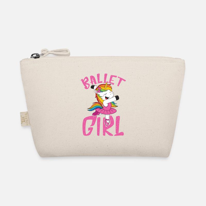 Ballet Einhorn im Glitzerlook Bio-Täschchen