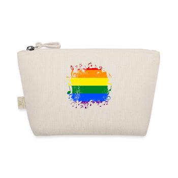 Rainbow Music LGBT Gay Pride - Organic Pouch - nature - Front