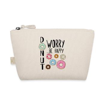 Donut Worry ... Be Happy! - Bio-Täschchen - Natur - Vorne