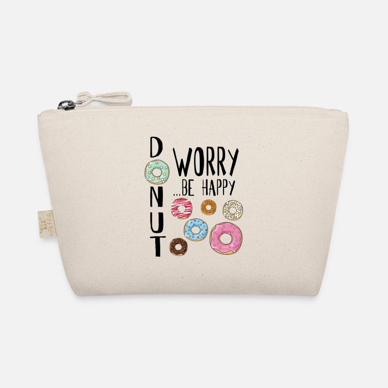Donut Worry ... Be Happy! - Bio-Täschchen - Natur
