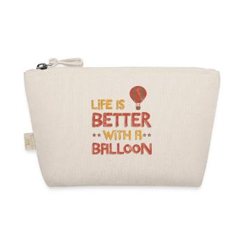 Balloon pilot hot air balloon sayings gift - Organic Pouch - nature - Front