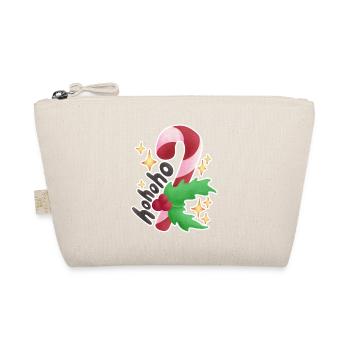 Weihnachten Zuckerstange Süßes Kinder Geschenk - Bio-Täschchen - Natur - Vorne