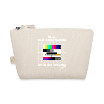 Test picture 90s costume in the laundry motto - Organic Pouch - nature - Front