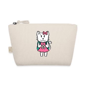 Cadeau de dessin animé pour les enfants inscrits à l'école de chat - Trousse biologique - nature - Devant