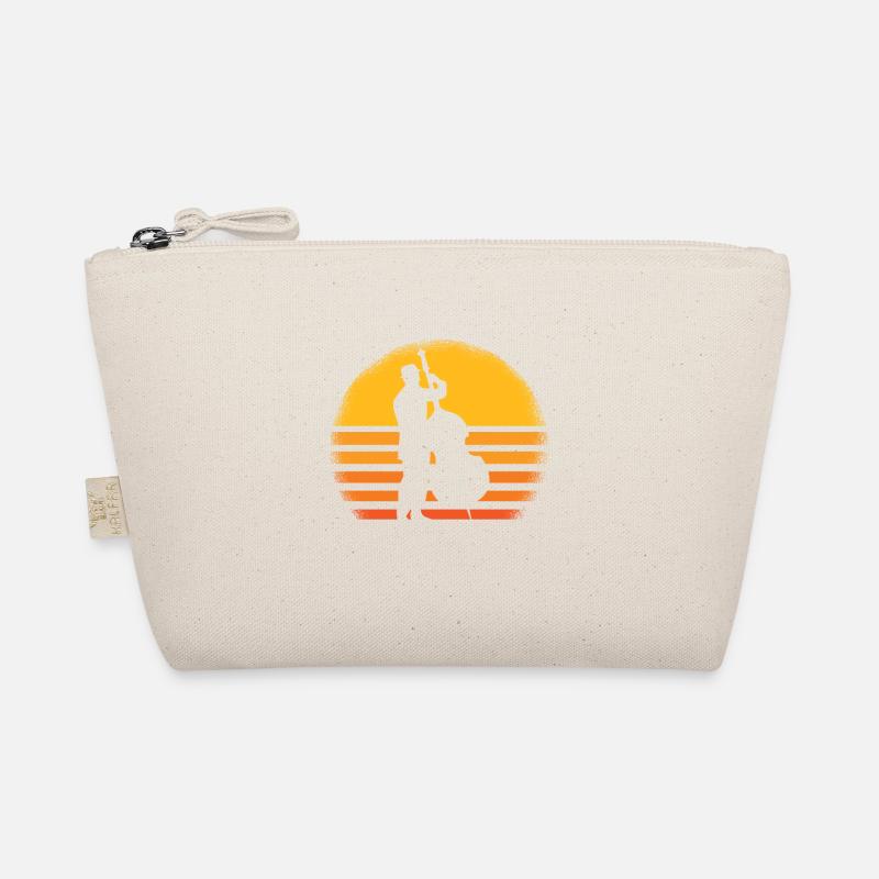 Kontrabass Retro Kontrabassist Jazz Geschenk Bio-Täschchen