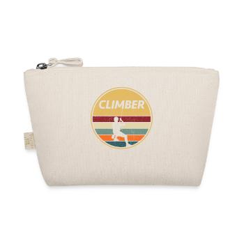 Retro Climbing Gift I Climbing Park Climber - Organic Pouch - nature - Front