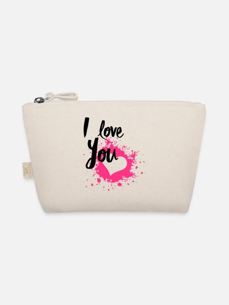 I Love You - Trousse biologique - nature - Devant