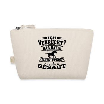 Pferdespruch Pferdesprüche Geschenkidee - Bio-Täschchen - Natur - Vorne