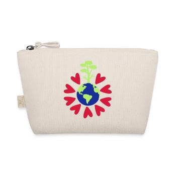 Love our Earth planet - Organic Pouch - nature - Front