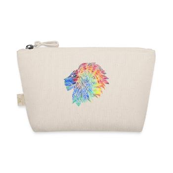 Cadeau de design de lion psychédélique. Mandala arc-en-ciel - Trousse biologique - nature - Devant