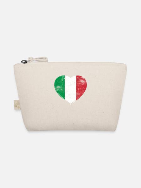 Italien Herz - Bio-Täschchen - Natur