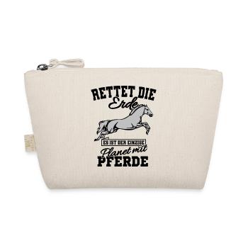 Pferdespruch Pferdesprüche Geschenkidee - Bio-Täschchen - Natur - Vorne