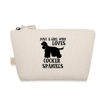 Cocker Spaniel Design für Mädchen & Frauen - Bio-Täschchen - Natur - Vorne