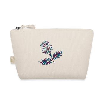 Scotland Gifts Scottish Thistle Tartan Plaid Gift - Organic Pouch - nature - Front