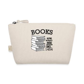 Buch Lustige Sprüche Lesen Vielleser Geschenk - Bio-Täschchen - Natur - Vorne