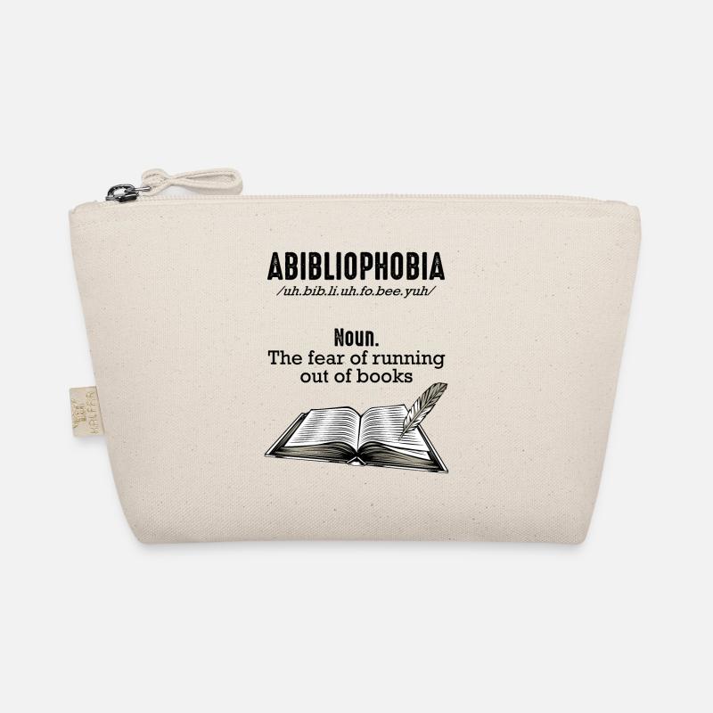 Abibliophobia Bücher Lesen Spruch Leser Geschenk - Bio-Täschchen - Natur
