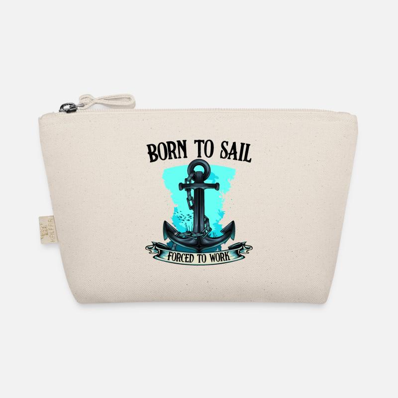 Born To Sail Forced To Work Anker Geschenk Bio-Täschchen