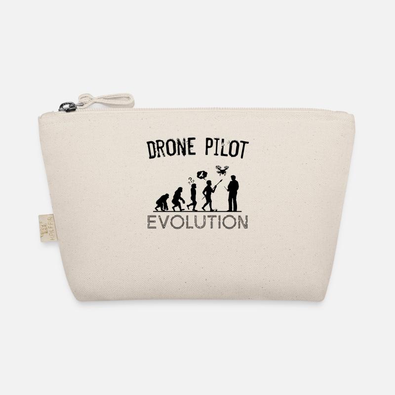 Drone Pilot Evolution Silhouette Drohnen Geschenk Bio-Täschchen