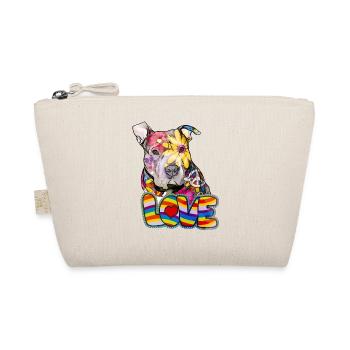 Pitbull - Peace Love and Pitbulls - Organic Pouch - nature - Front