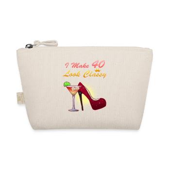 Geburtstag 40 Jahre Geschenkidee Classy Look - Bio-Täschchen - Natur - Vorne