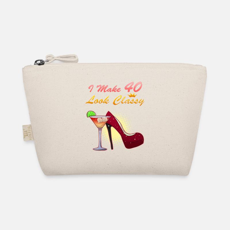 Birthday 40 years gift idea Classy Look - Organic Pouch - nature