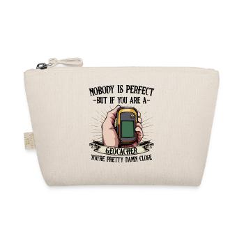 Nobody Is Perfect Geocaching Geocacher Geschenk - Bio-Täschchen - Natur - Vorne